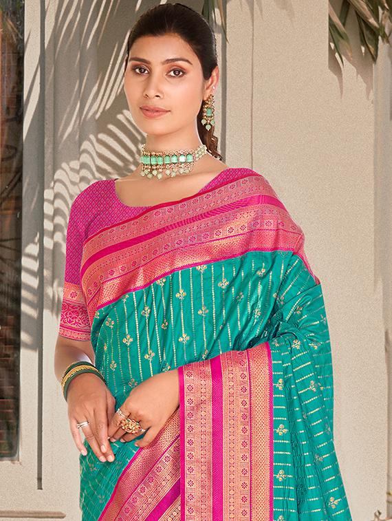 women zari work tussar silk saree with blouse - 21287158 - Standard Image - 1