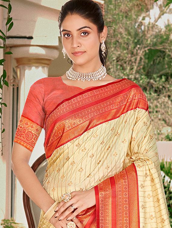 women zari work tussar silk saree with blouse - 21287159 - Standard Image - 1