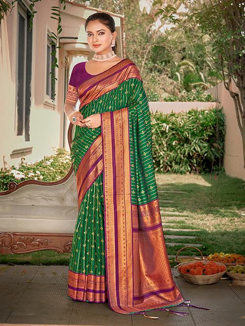 women zari work tussar silk saree with blouse - 21287160 - Standard Image - 0