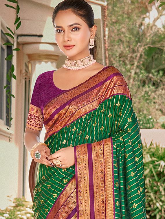 women zari work tussar silk saree with blouse - 21287160 - Standard Image - 1