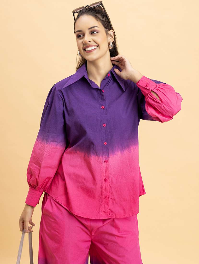 women tie & dye shirt and trouser co-ord set - 21287270 - Standard Image - 4