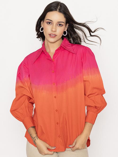 pink cotton regular shirt - 21287276 -  Standard Image - 0