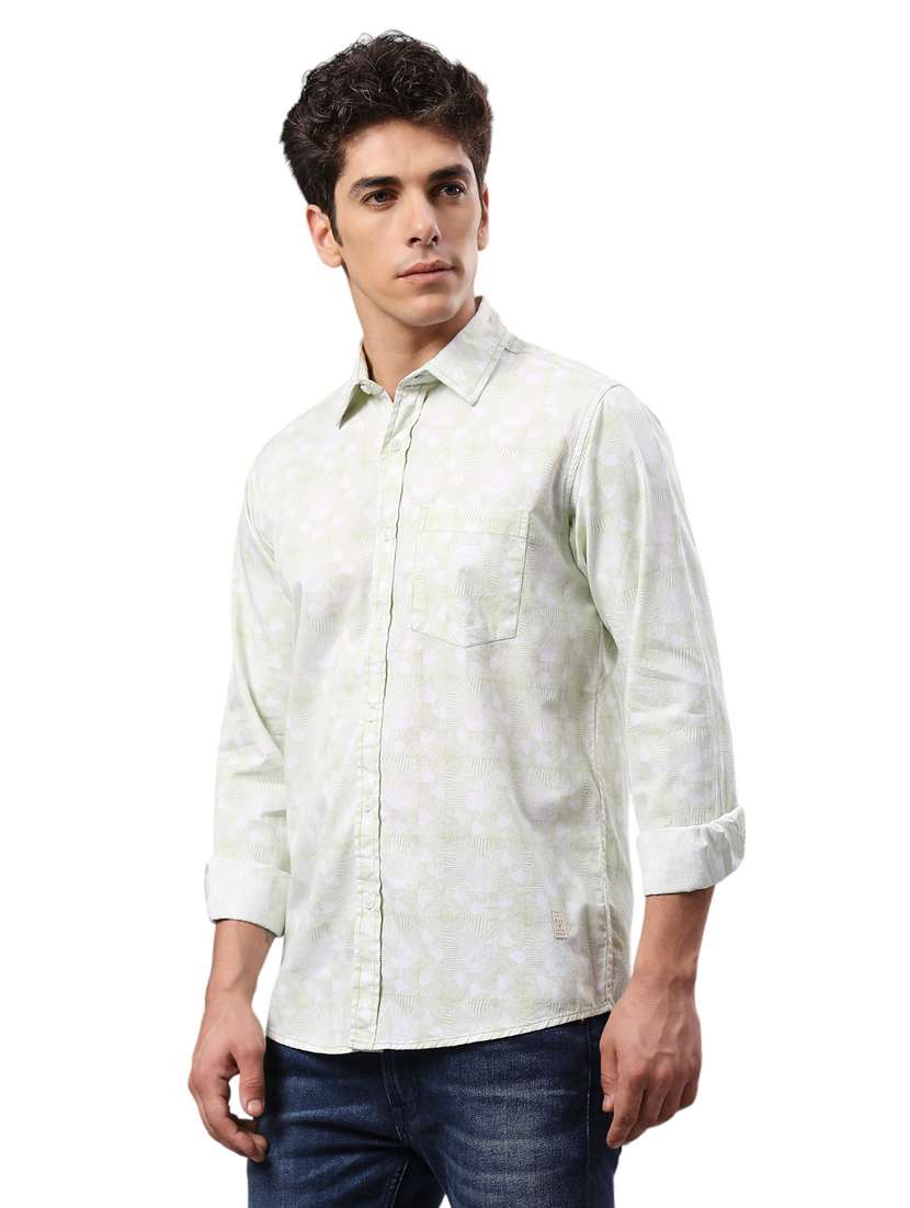 men collared neck long sleeves casual shirt - 21287379 - Standard Image - 1