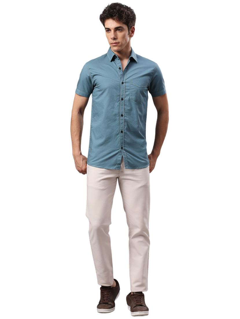 men collared neck short sleeves casual shirt - 21287393 - Standard Image - 4