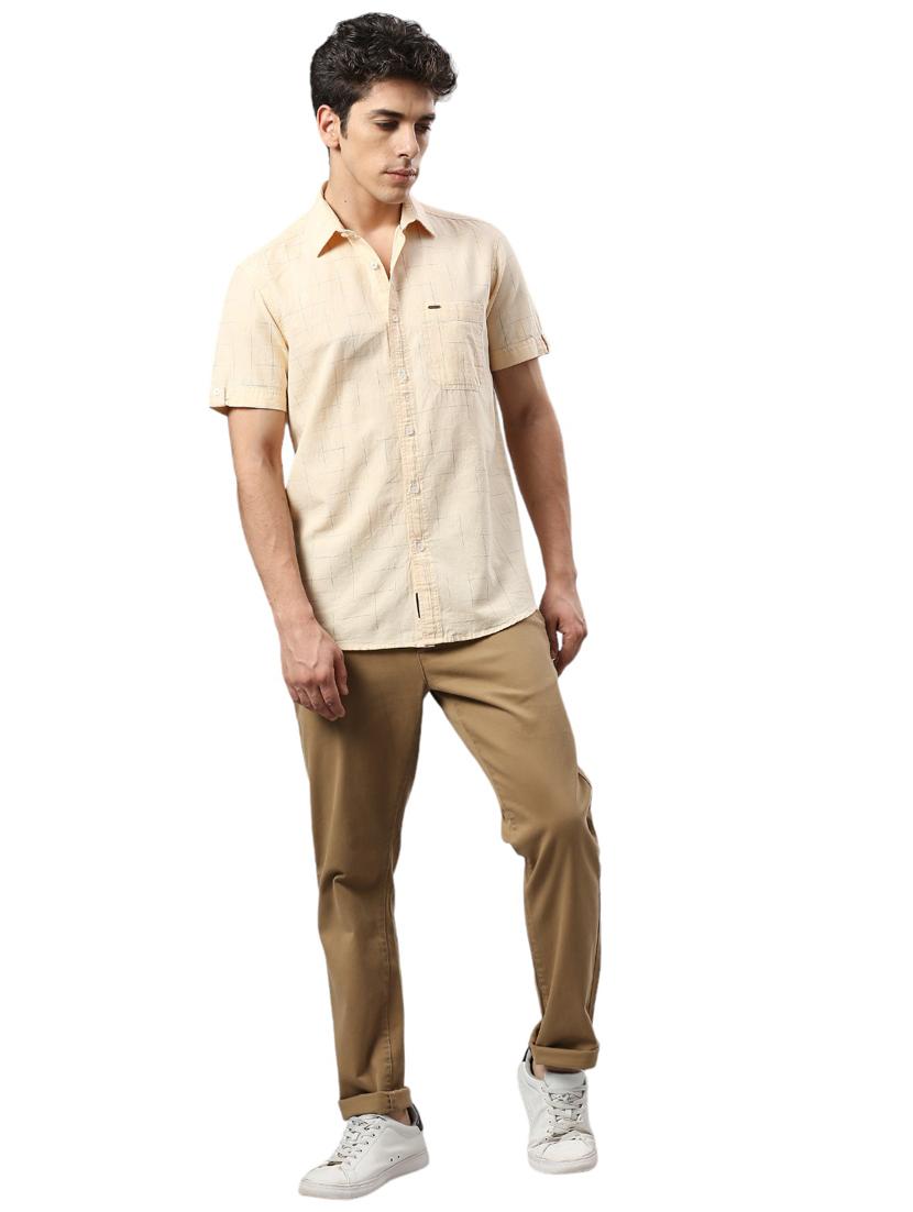 men collared neck short sleeves casual shirt - 21287399 - Standard Image - 4