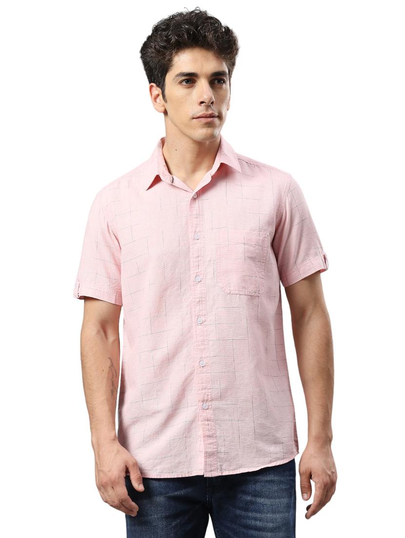 men collared neck short sleeves casual shirt - 21287400 - Standard Image - 1