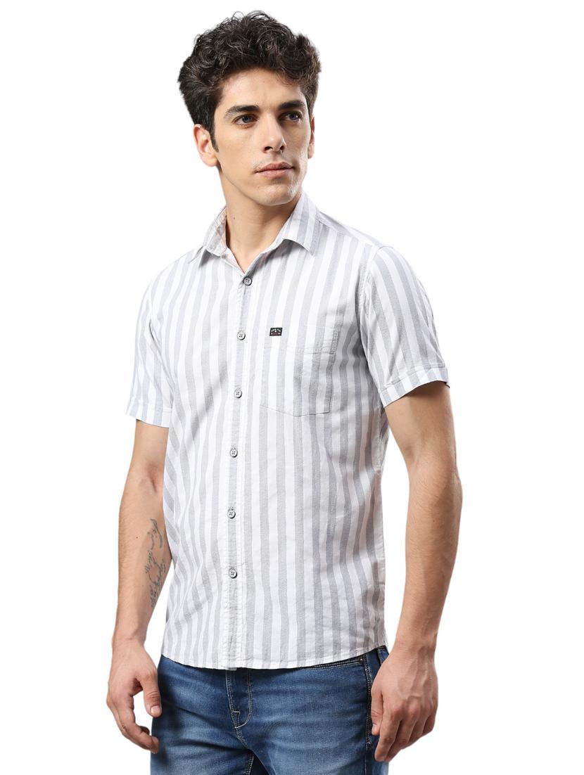 men collared neck short sleeves casual shirt - 21287401 - Standard Image - 1
