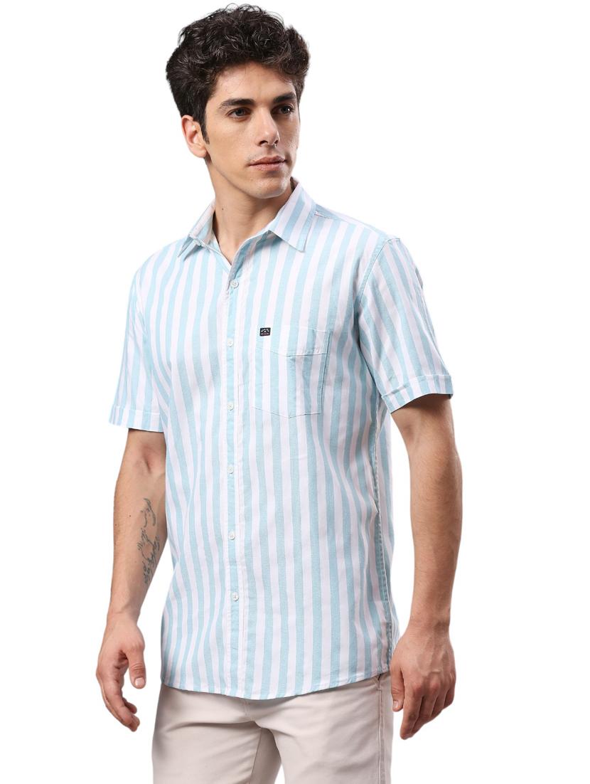 men collared neck short sleeves casual shirt - 21287402 - Standard Image - 1