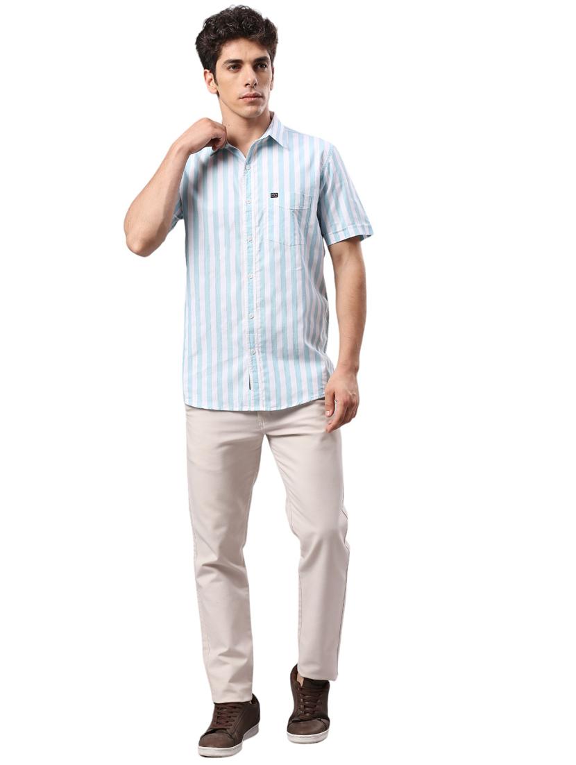 men collared neck short sleeves casual shirt - 21287402 - Standard Image - 4
