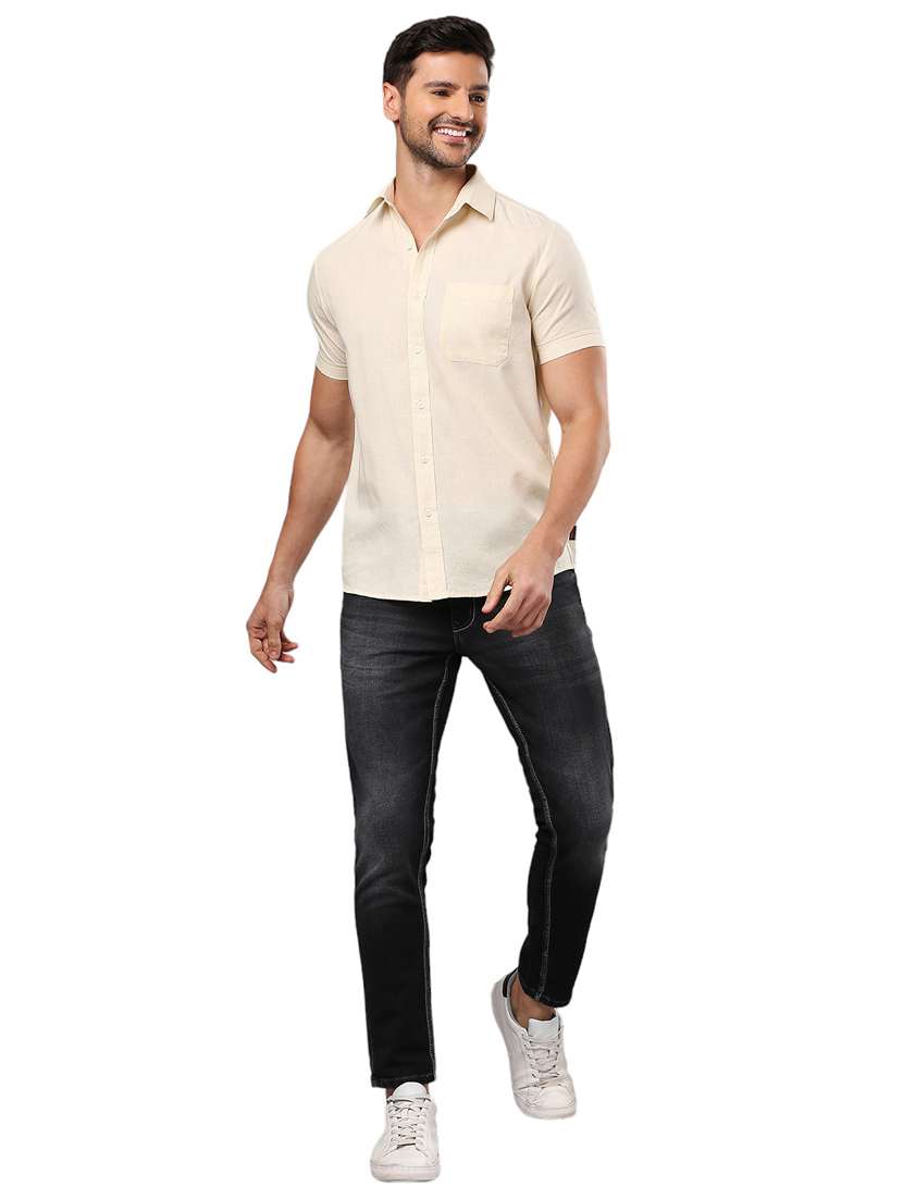 men collared neck short sleeves casual shirt - 21287406 - Standard Image - 4