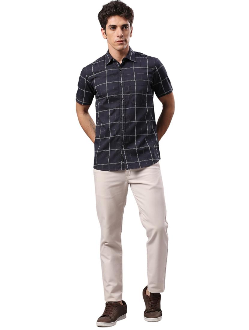 men collared neck short sleeves casual shirt - 21287410 - Standard Image - 4