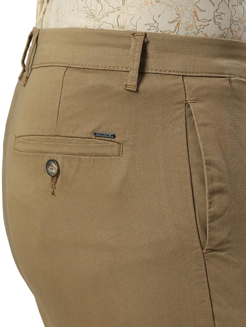 men mid rise solid flat front casual trouser - 21287432 - Standard Image - 4