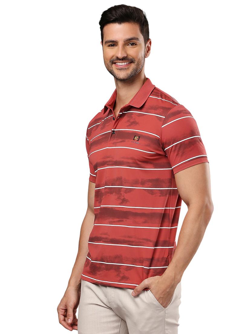 men striped polo neck t-shirt - 21287478 - Standard Image - 1
