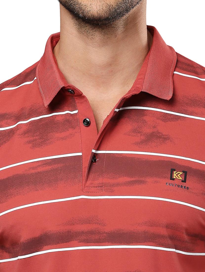 men striped polo neck t-shirt - 21287478 - Standard Image - 4