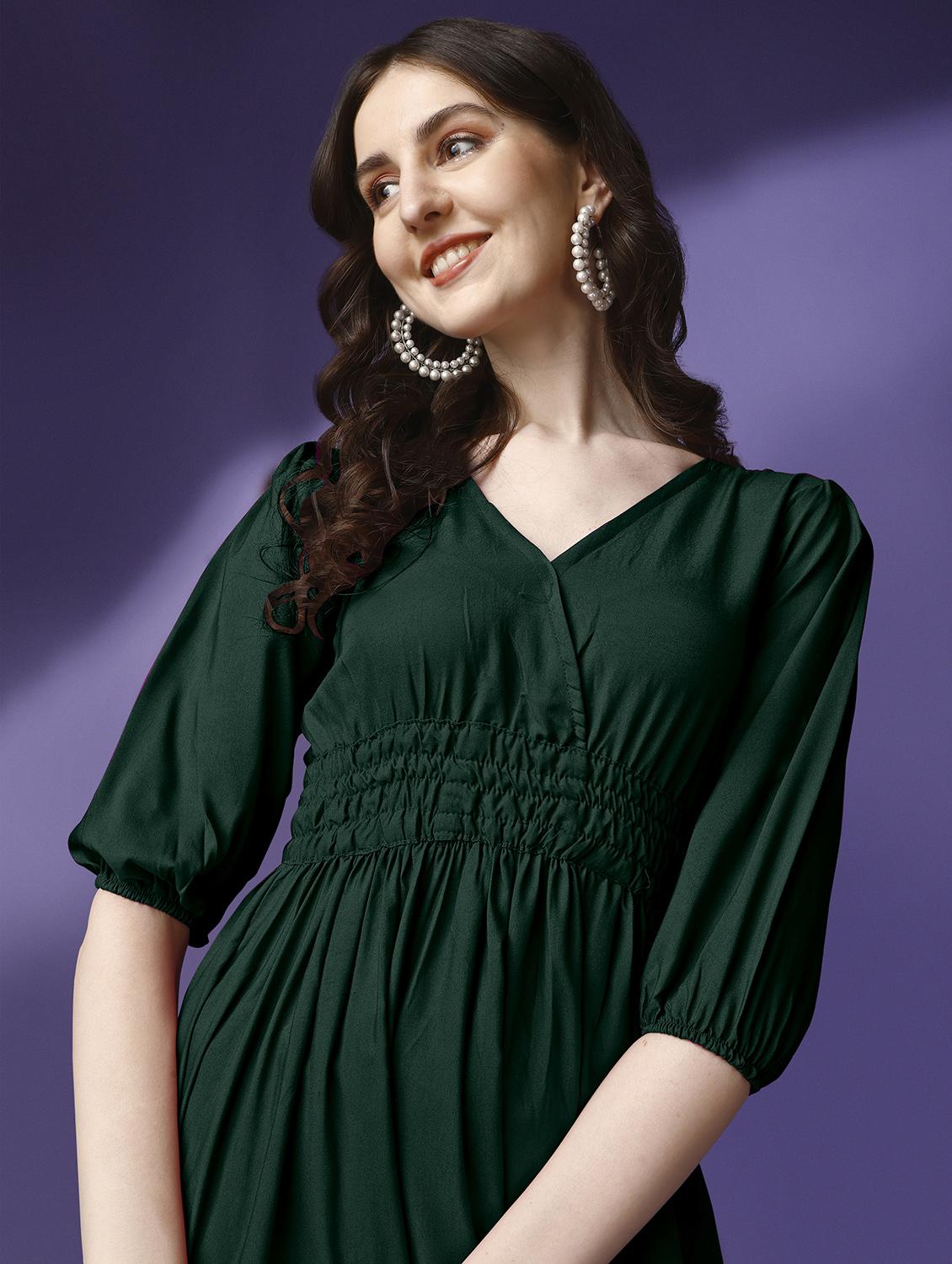 women solid tiered dress - 21287600 - Standard Image - 4