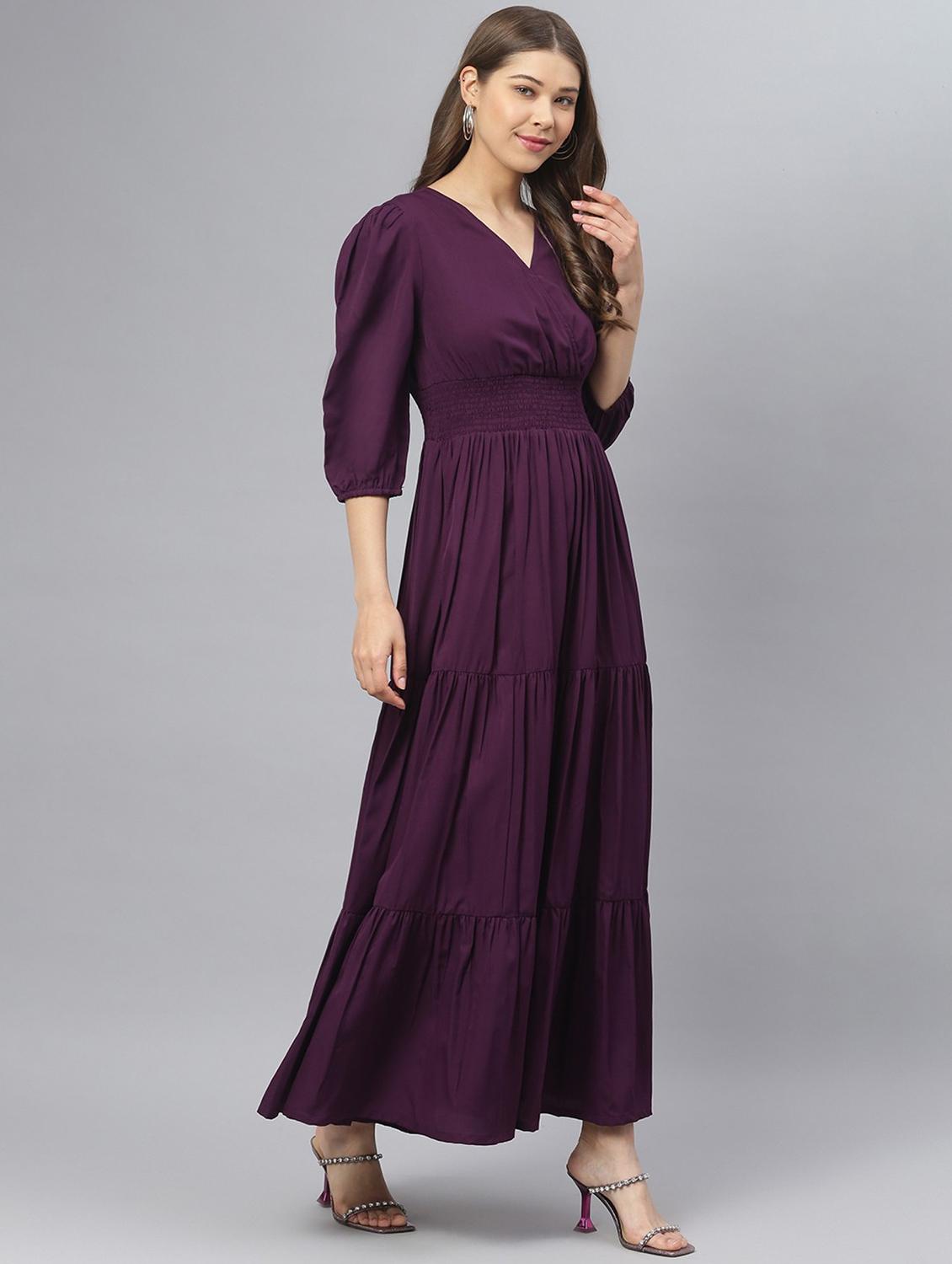 women solid tiered dress - 21287624 -  Standard Image - 1