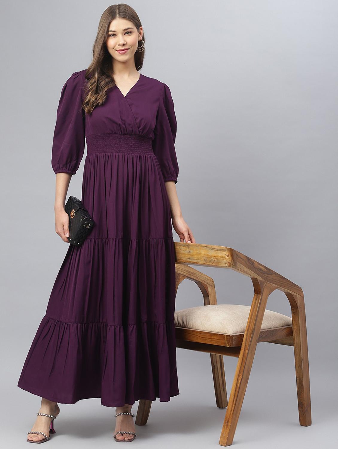 women solid tiered dress - 21287624 - Standard Image - 4