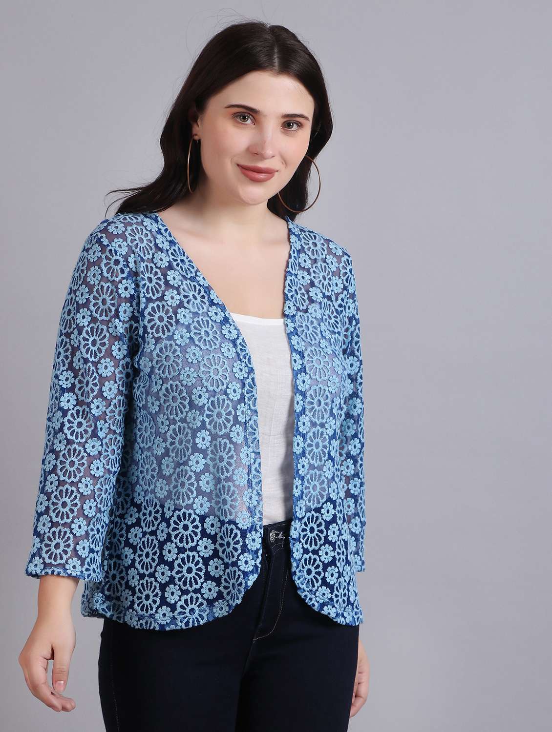 blue lace regular shrug - 21289591 -  Standard Image - 1