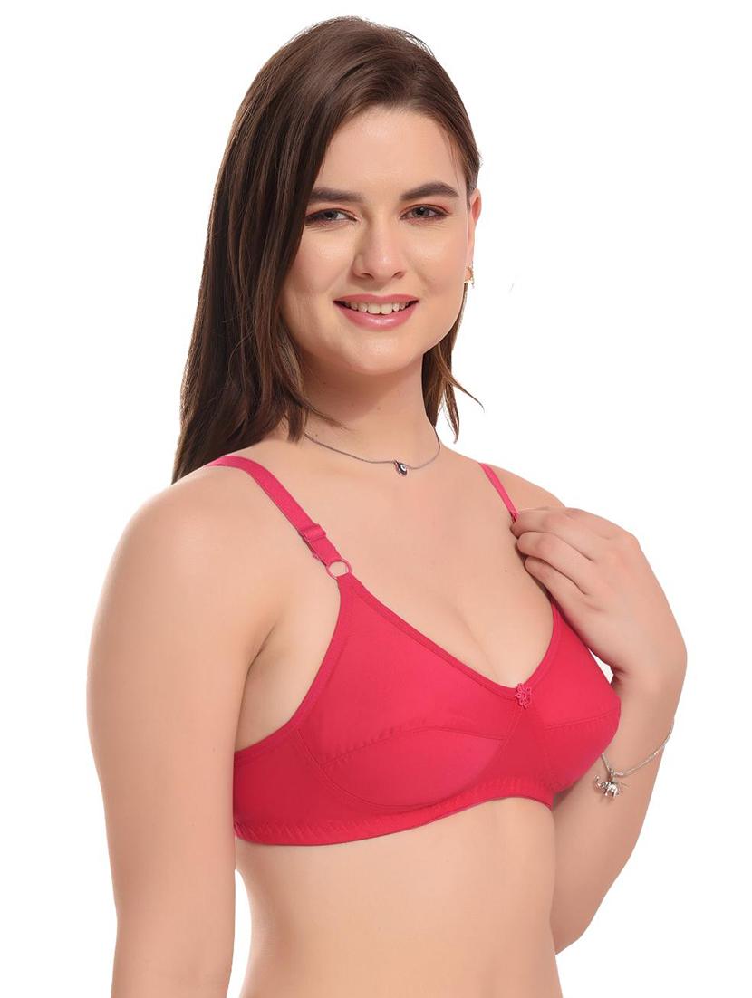 pink cotton t-shirt bra - 21289622 - Standard Image - 1