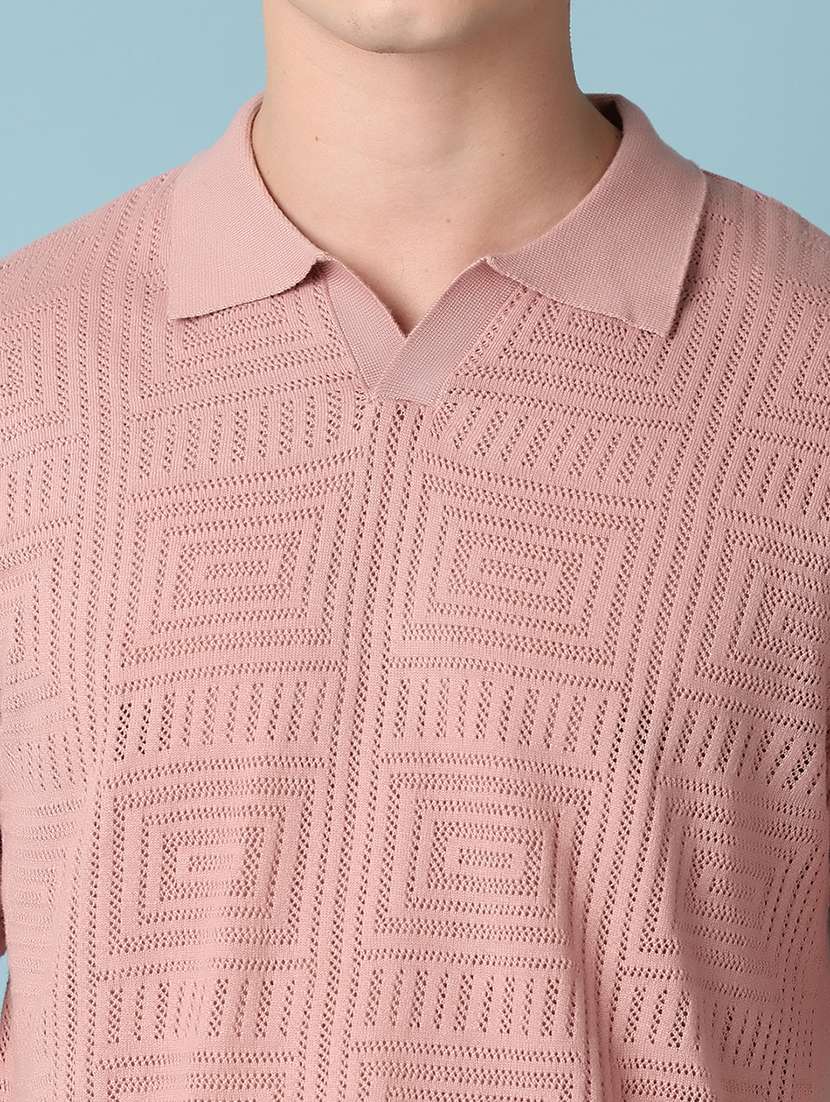 men textured short sleeves polo t-shirt - 21289682 -  Standard Image - 4