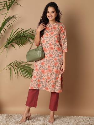 women maroon cotton cigarette pants - 21289683 - Standard Image - 4