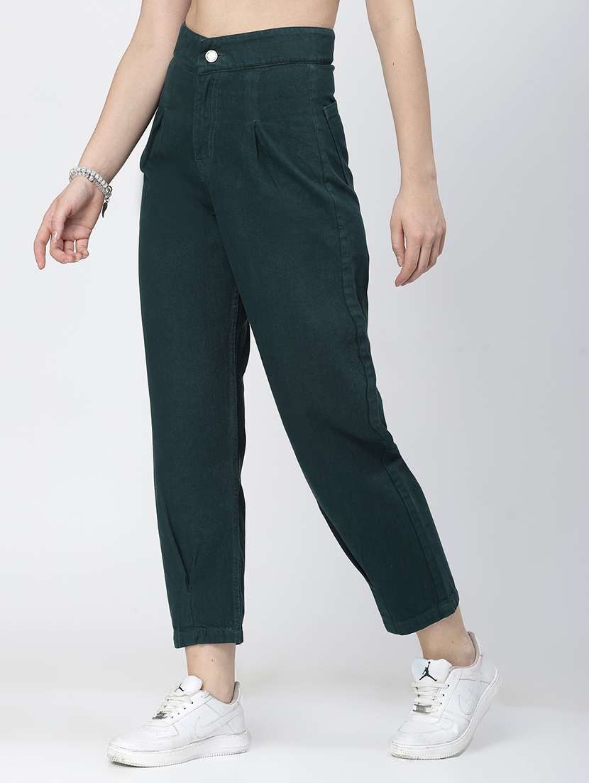 teal green mom fit  jeans - 21290008 -  Standard Image - 1