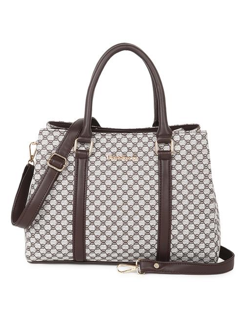 brown leatherette handbag - 21290178 - Standard Image - 0