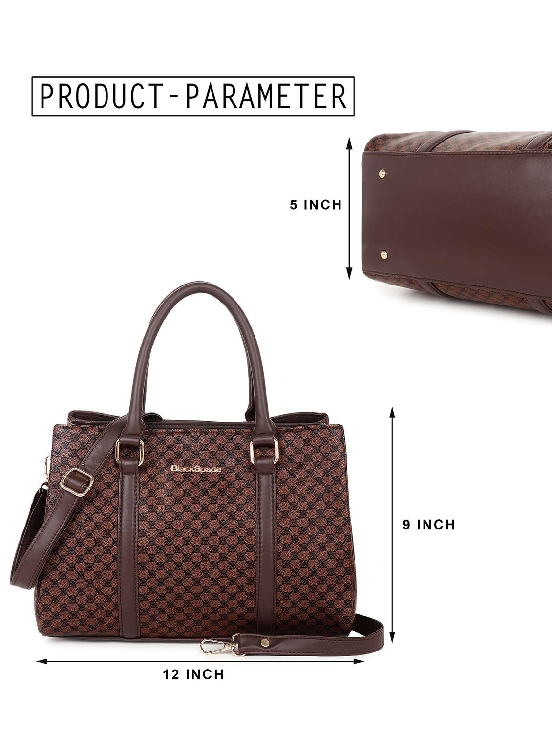 brown leatherette handbag - 21290179 -  Standard Image - 4