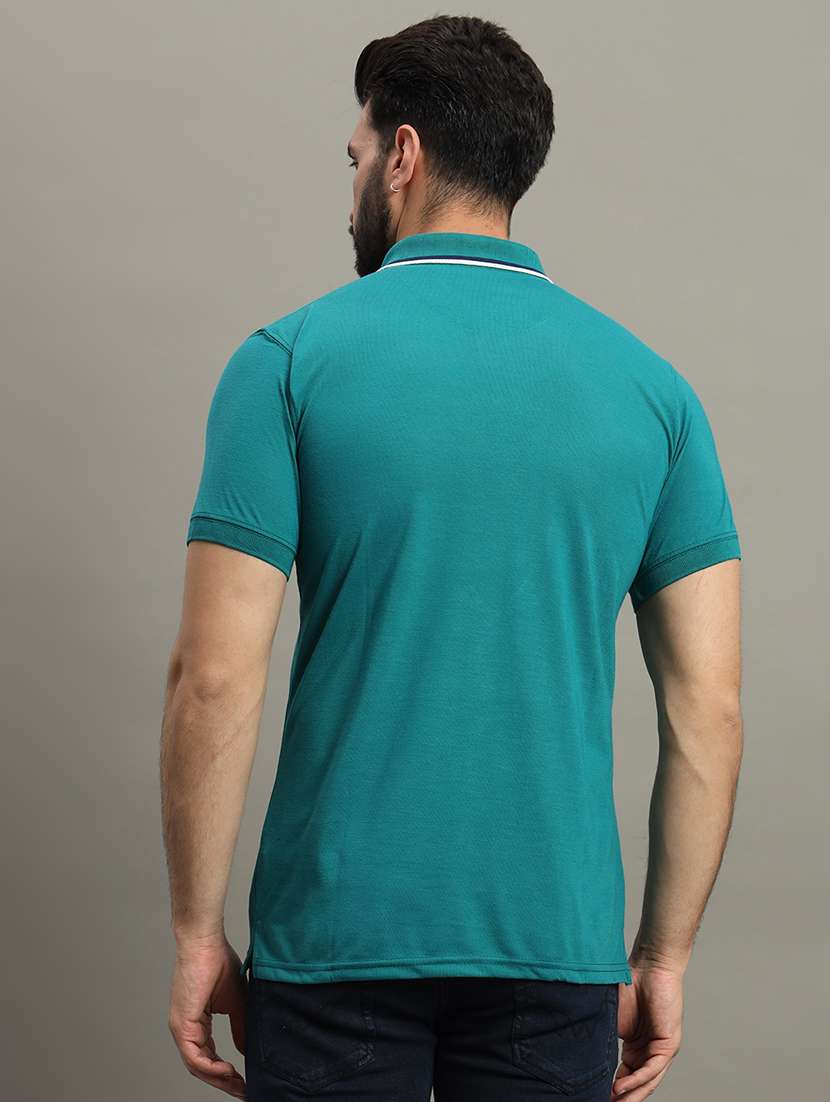 men solid cotton polo t-shirt - 21290355 -  Standard Image - 1