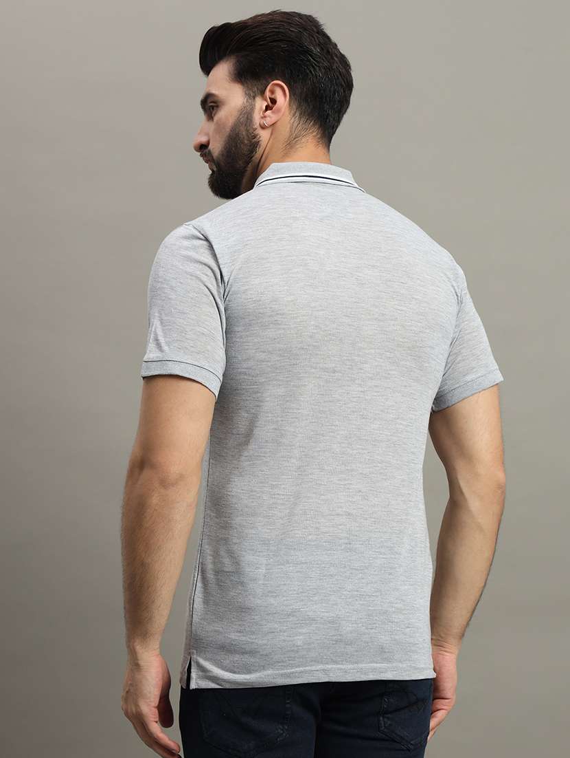 men solid cotton polo t-shirt - 21290359 -  Standard Image - 1