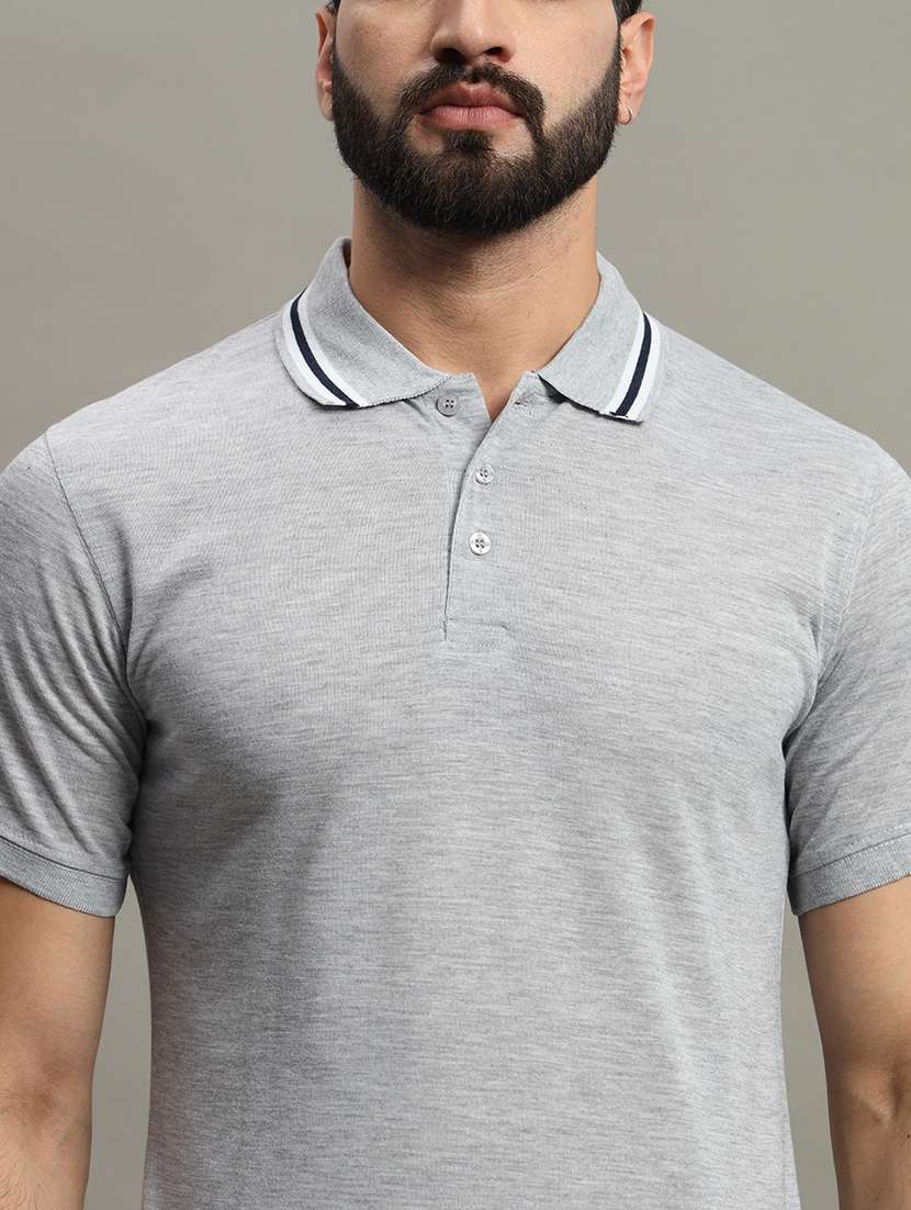 men solid cotton polo t-shirt - 21290359 -  Standard Image - 4