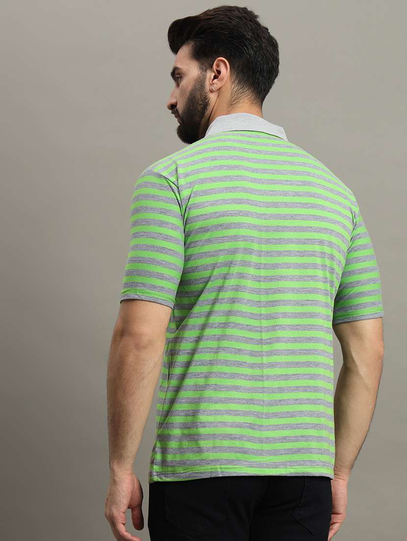 men striped cotton polo t-shirt - 21290361 -  Standard Image - 1