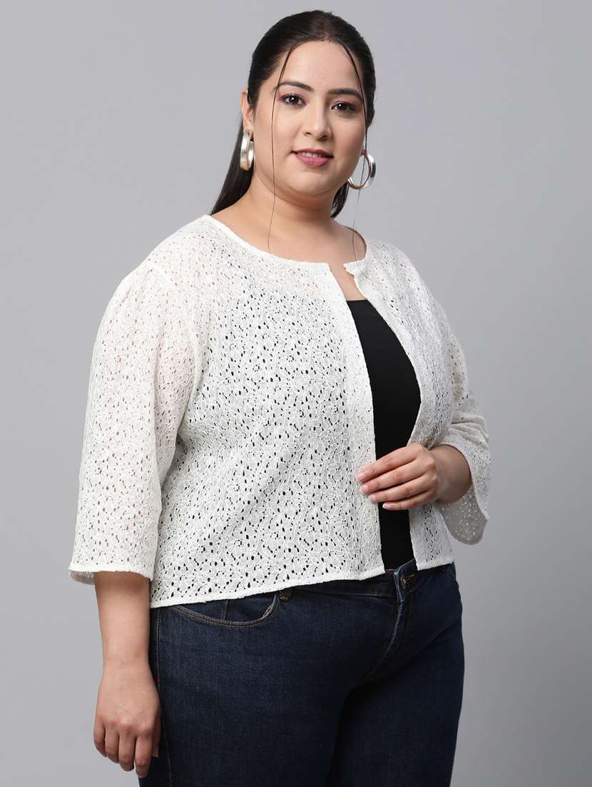 women self-designed regular shrug - 21290724 - Standard Image - 1