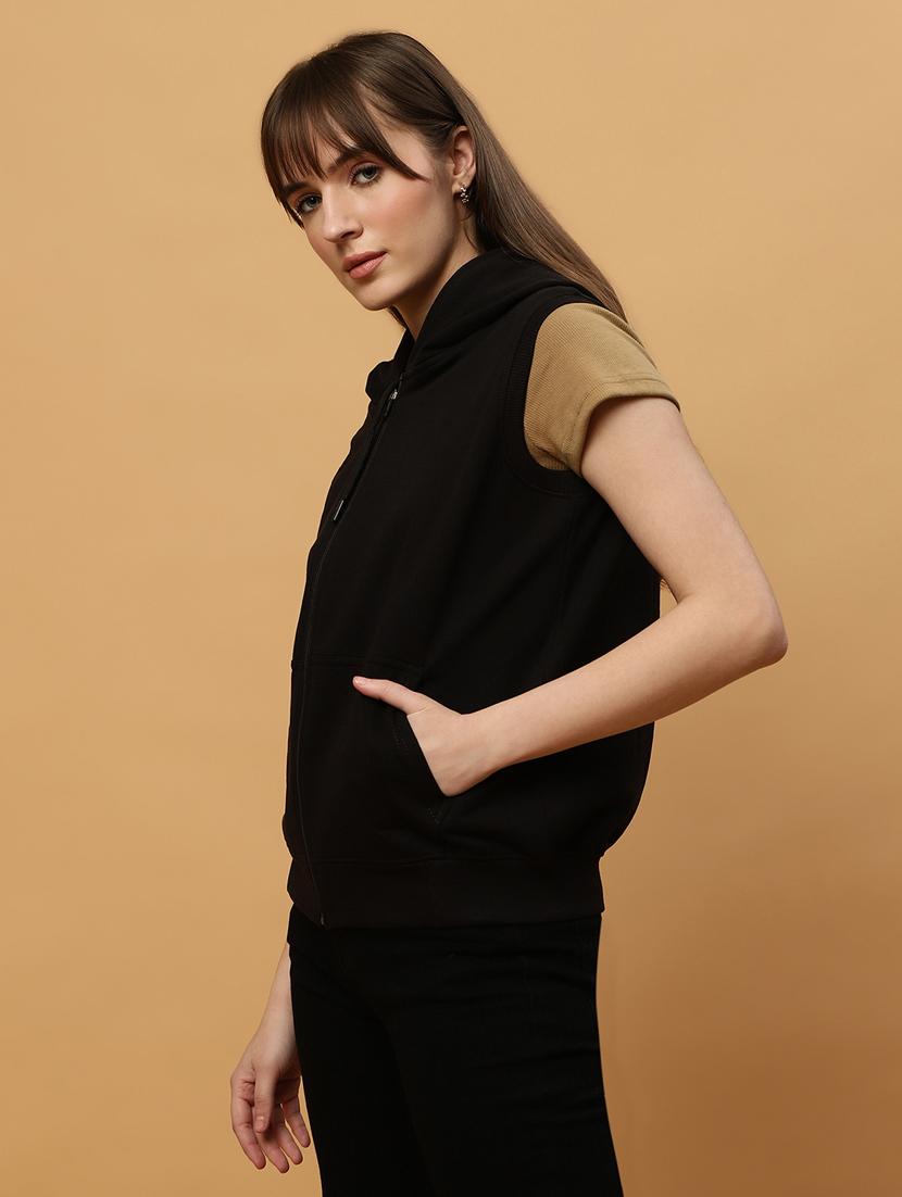 black cotton plain sweatshirt - 21290755 - Standard Image - 1