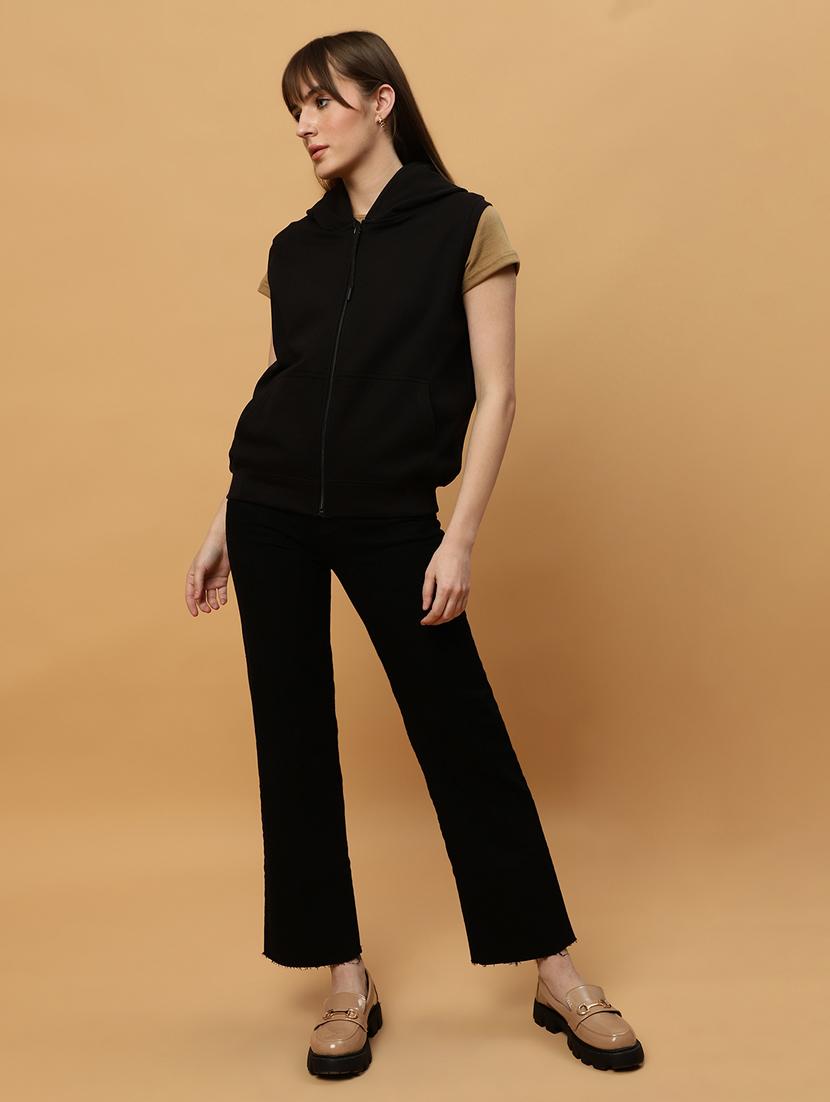 black fleece plain sweatshirt - 21290756 - Standard Image - 4