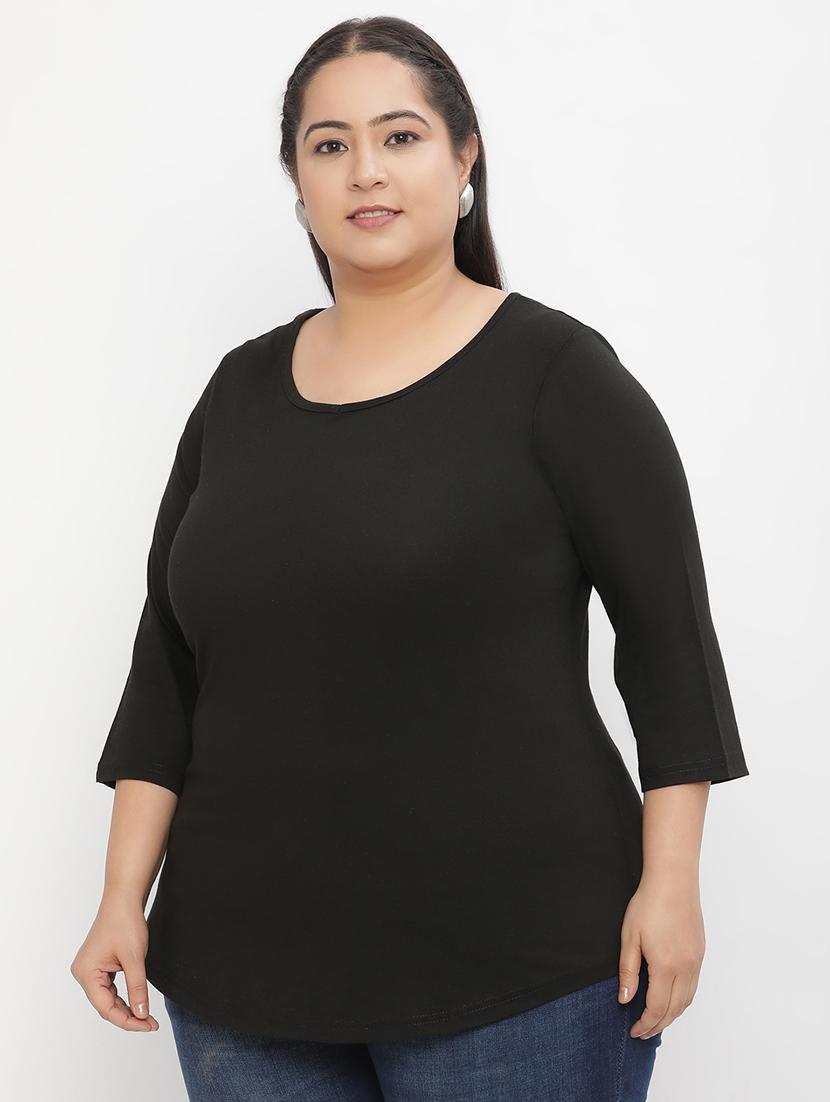 black cotton regular tshirt - 21290777 - Zoom Image - 0