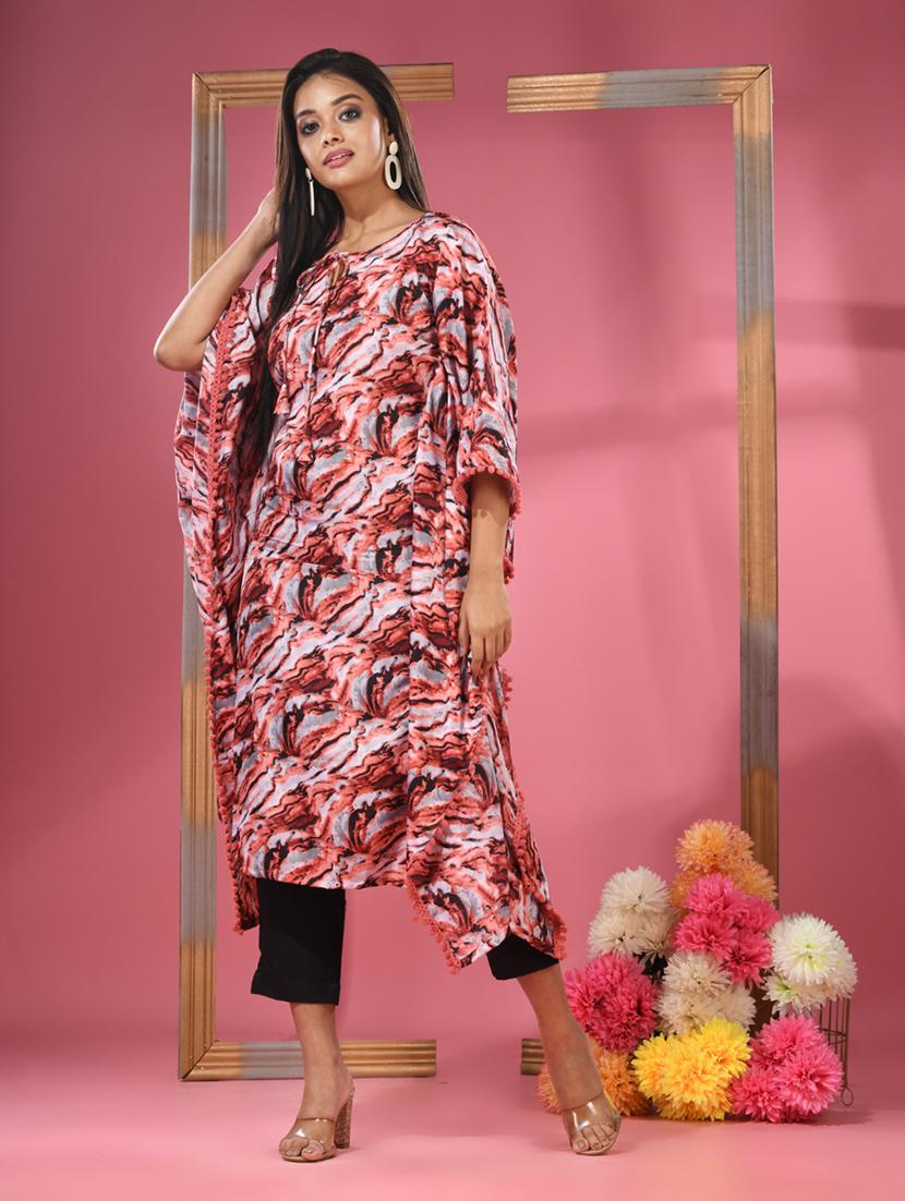 women multi color printed kaftan kurta - 21291333 -  Standard Image - 1