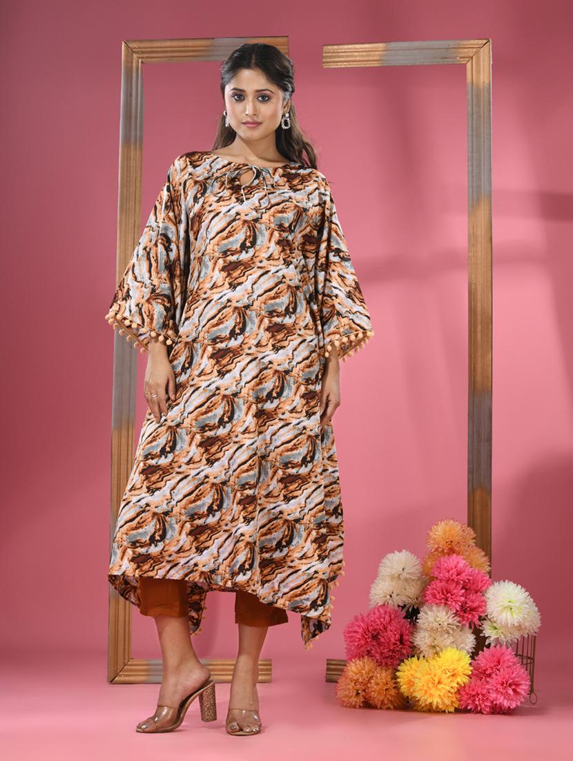 women multi color printed kaftan kurta - 21291334 -  Zoom Image - 0