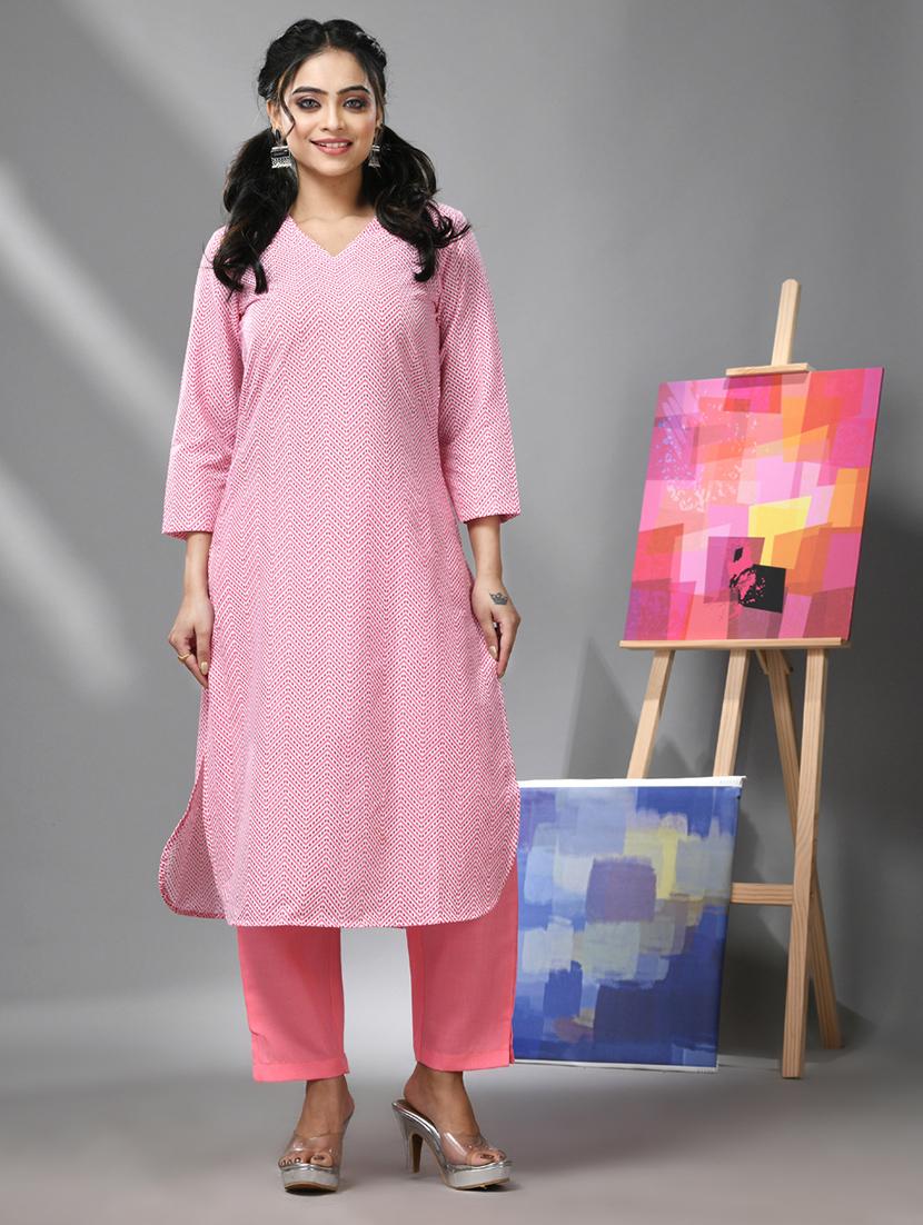 women three quarter sleeve straight kurta - 21291353 - Zoom Image - 0