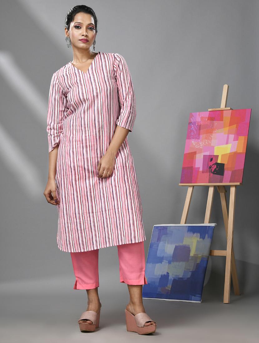women three quarter sleeve straight kurta - 21291354 - Zoom Image - 0