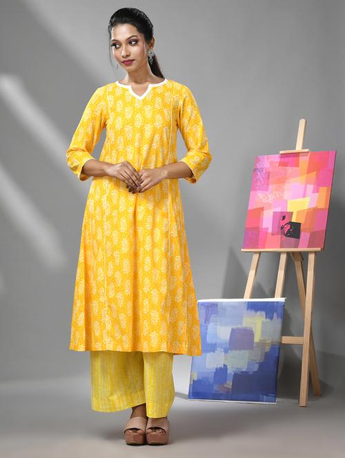 women three quarter sleeve a-line kurta - 21291361 -  Standard Image - 0