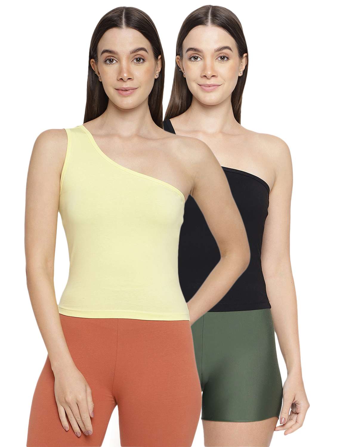 women pack of 2 solid camisoles