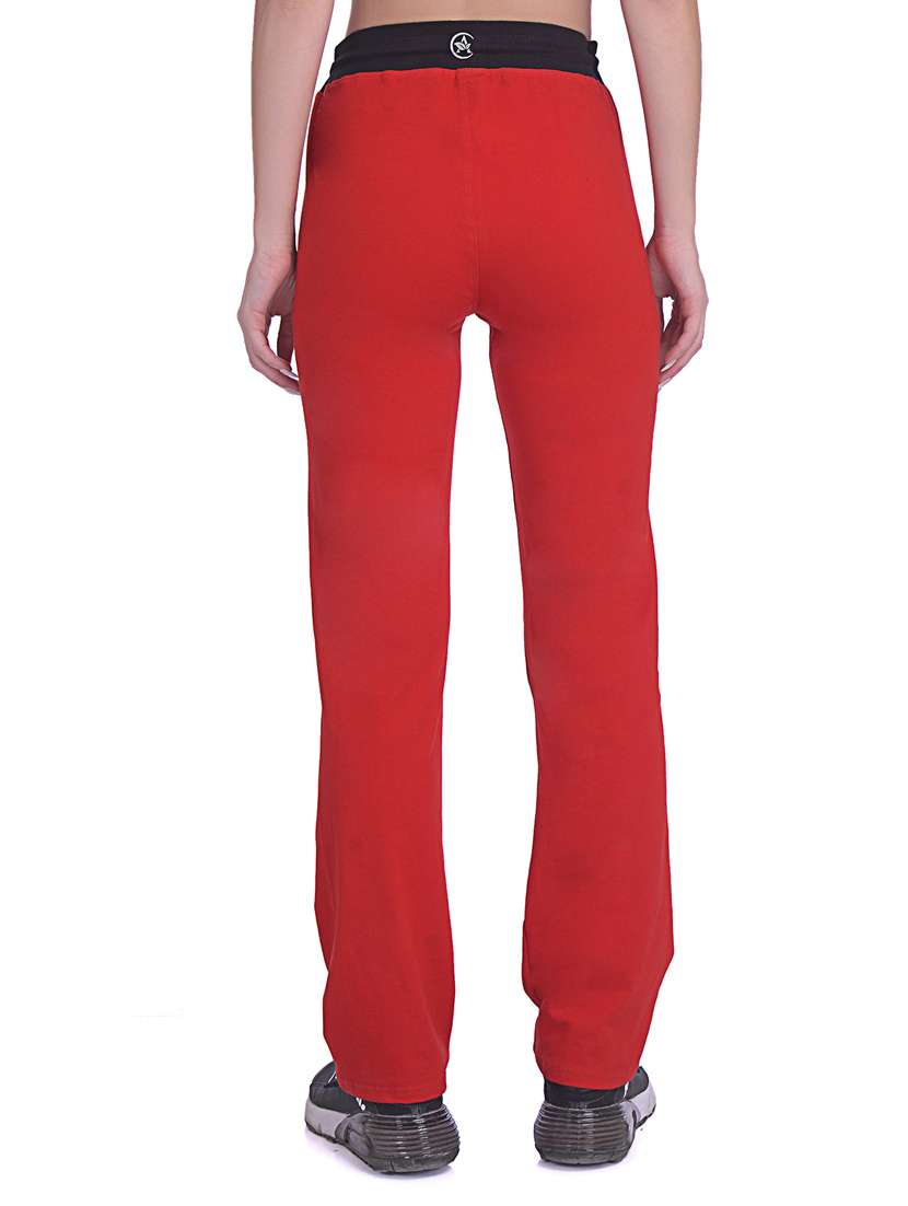 red cotton blend track pant - 21291972 -  Standard Image - 1