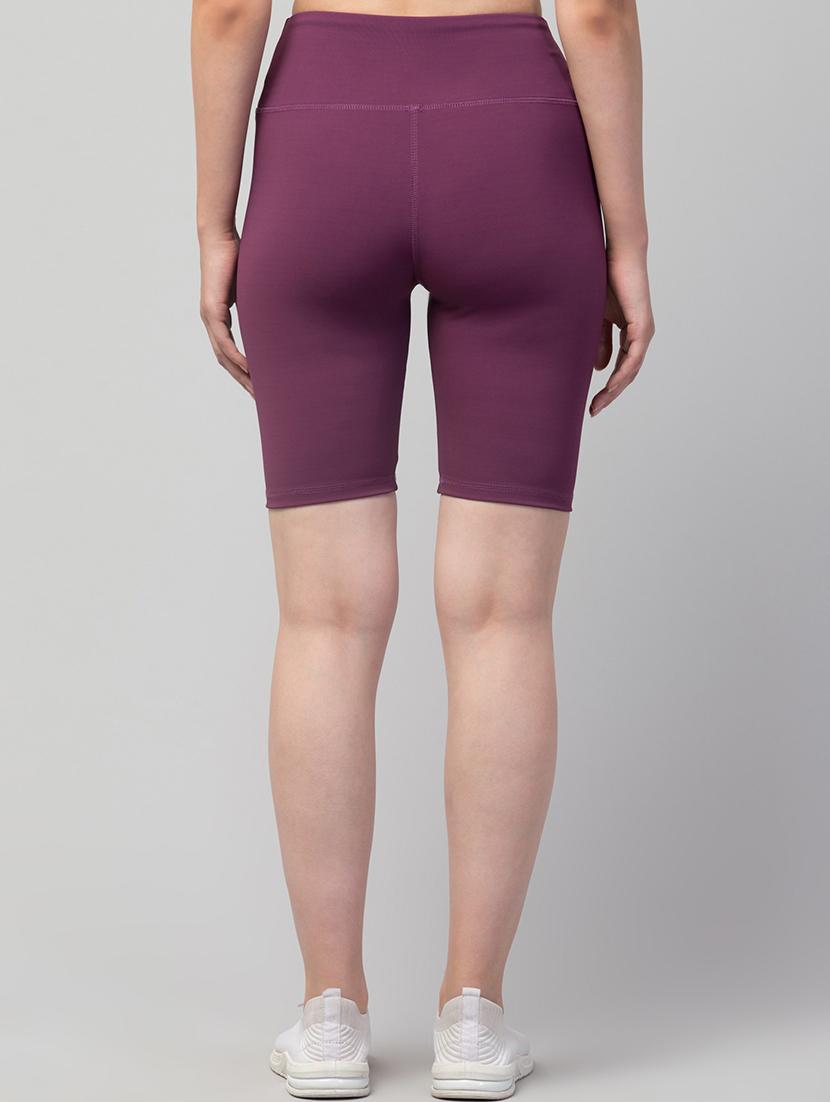 purple cotton blend sports shorts  - 21292017 -  Standard Image - 1