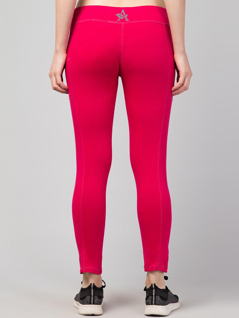 fuchsia cotton blend regular yoga pant - 21292019 - Standard Image - 1