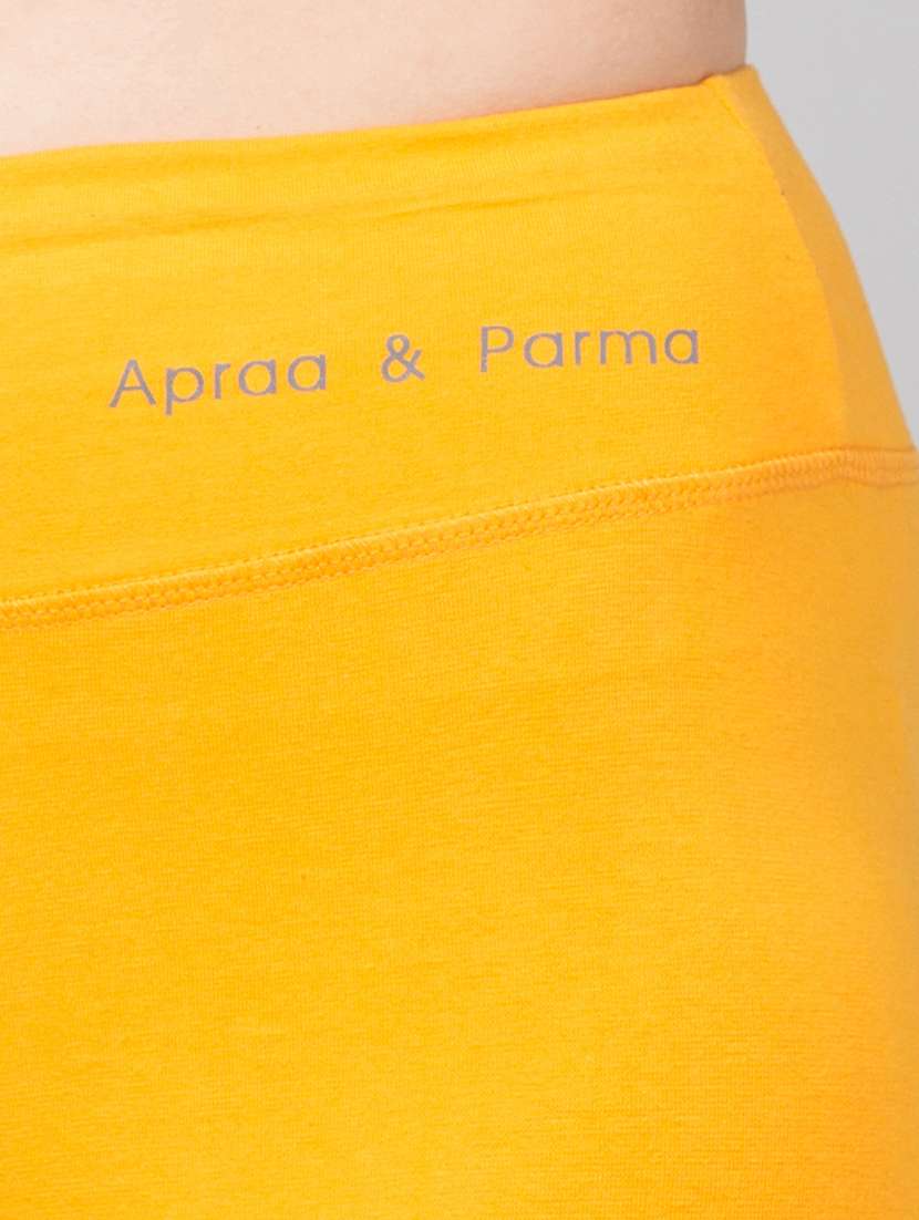 yellow cotton blend regular yoga pant - 21292033 - Standard Image - 4