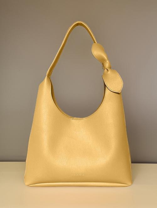 yellow leatherette handbag - 21292071 -  Standard Image - 0