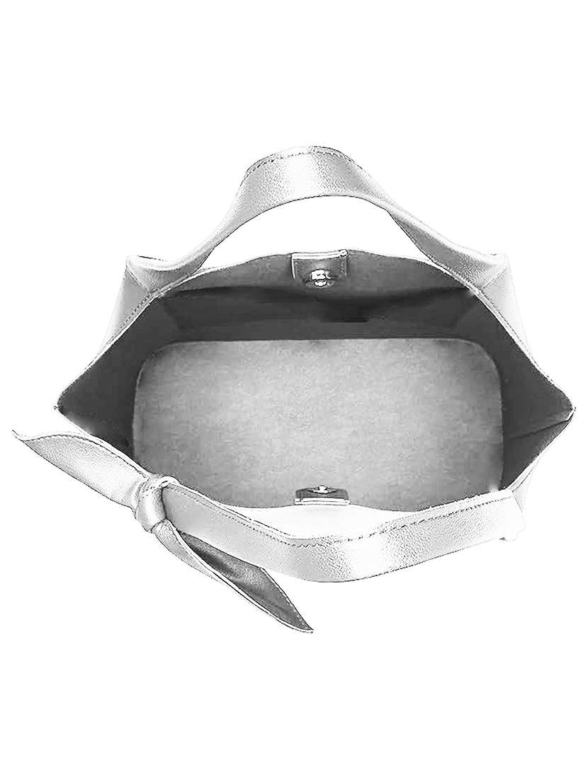 White Leatherette Handbag - 21292081 -  Standard Image - 1