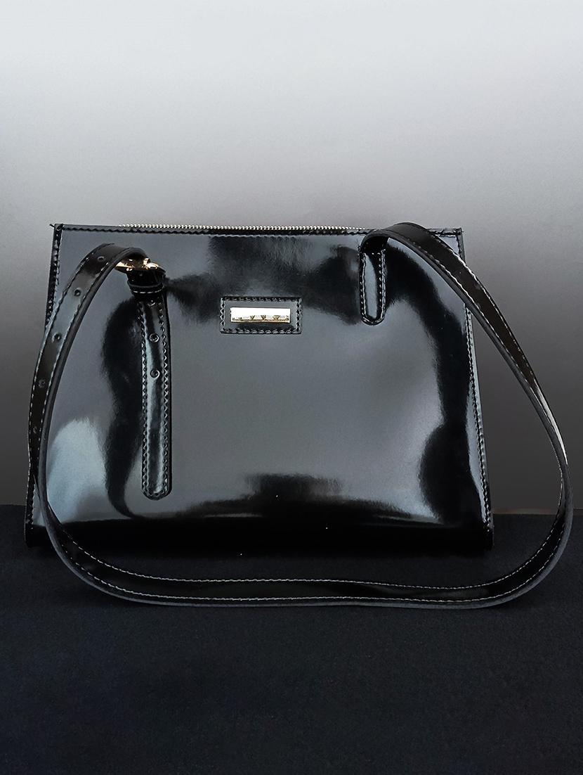 black leatherette handbag - 21292092 - Zoom Image - 0