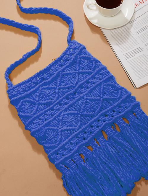 blue cotton handbag - 21292105 - Standard Image - 0